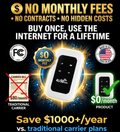 [Global Coverage, Free for Life] Boundless Portable Wi-Fi– 🛡️, No Contract, No Hidden Costs