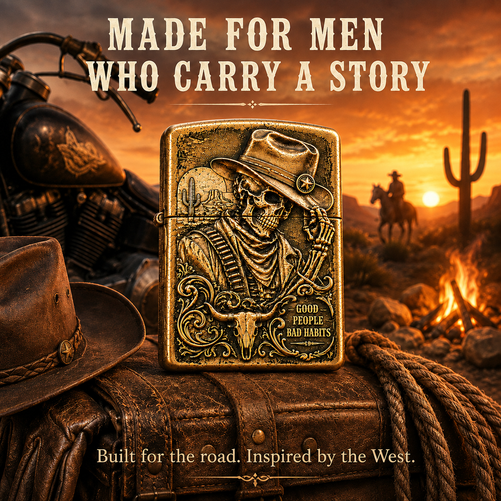 Skeleton Cowboy | Vintage Collector Lighter