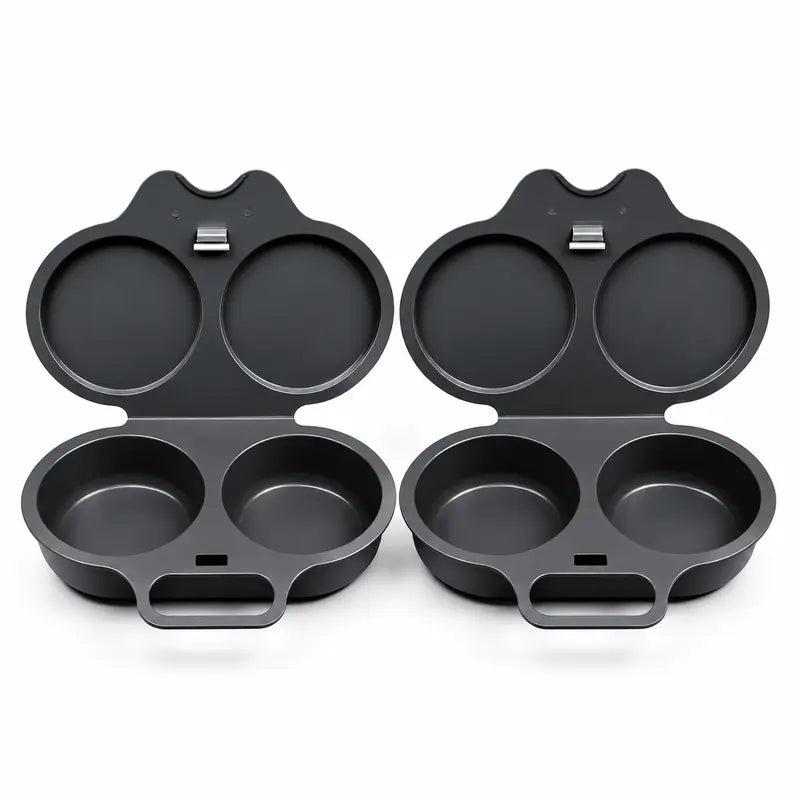 🍳 BUY 1 GET 1 FREE! ✨ Dual Cavity Microwave Egg Poacher – Quick Oil-Free Cooking, Food-Grade PP & Versatile Kitchen Essential 💫