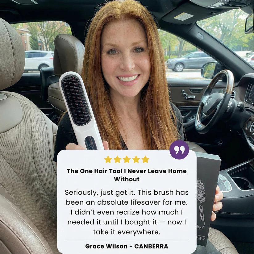 🏆 The Short Hair Specialist! The first smart styling comb designed specif 💖(Type-C charging design)