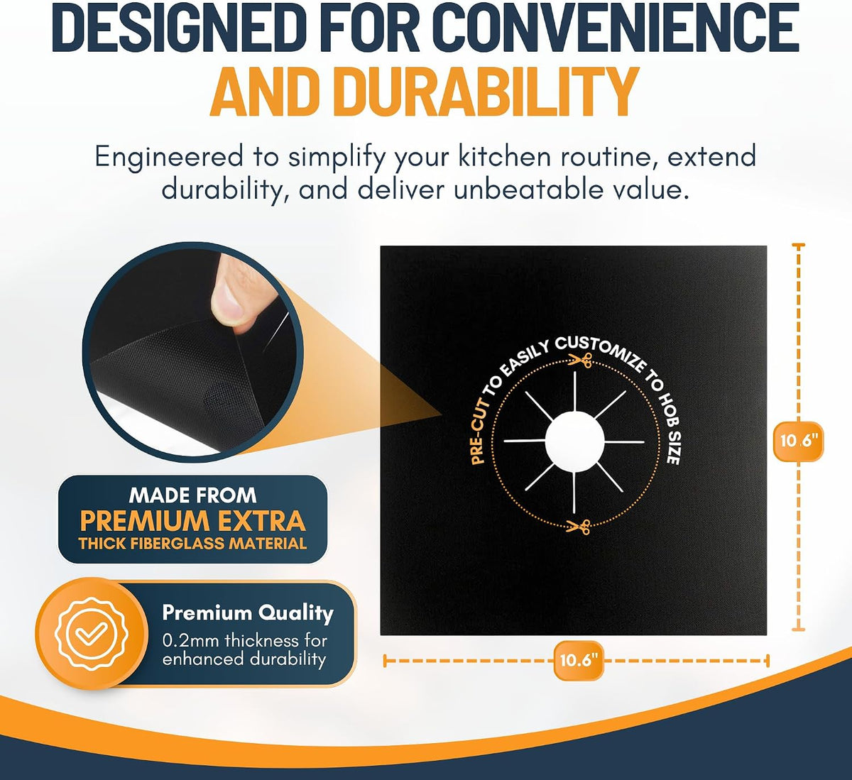 🔥LAST DAY 50% OFF - 🥘 Reusable Gas Stove Burner Liners♻️ (Set of 4)
