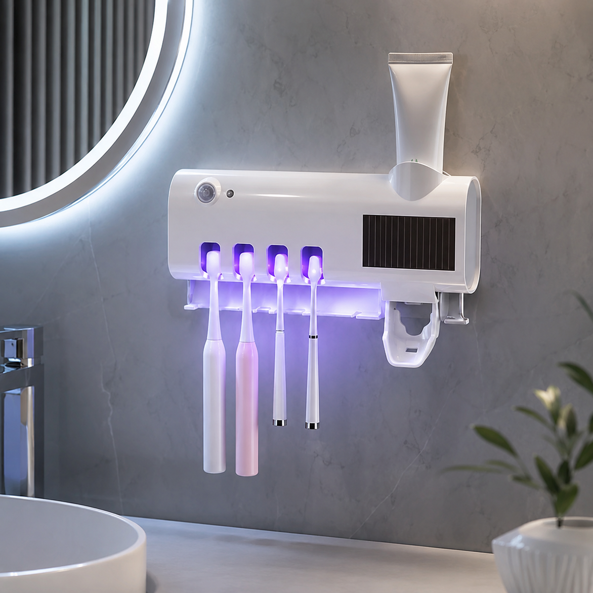 Smart UV-C Toothbrush Sanitizer with Automatic Sensor