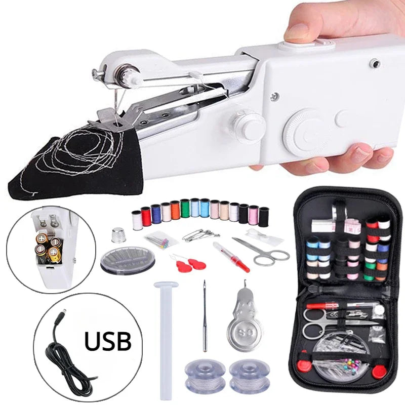 Handy Palm-Size Sewing Machine Kit 🧵✨ (DIY Friendly)🧸