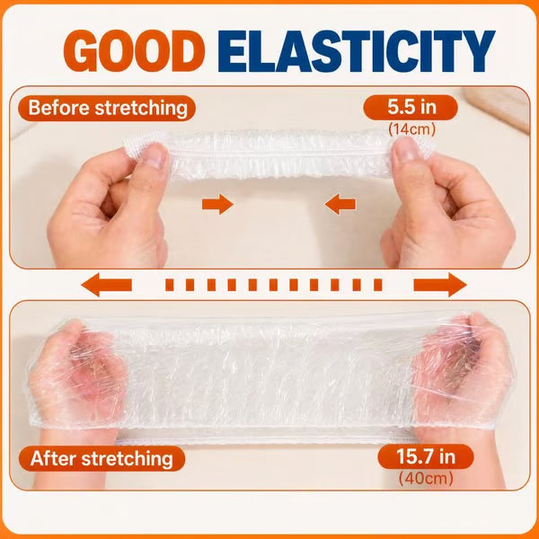 🔥LAST DAY SALE 49% OFF-Buy 1 Get 1 Free 100Pcs Medium Reusable Elastic Plastic Bowl Covers - Kitchen Bread Proofing