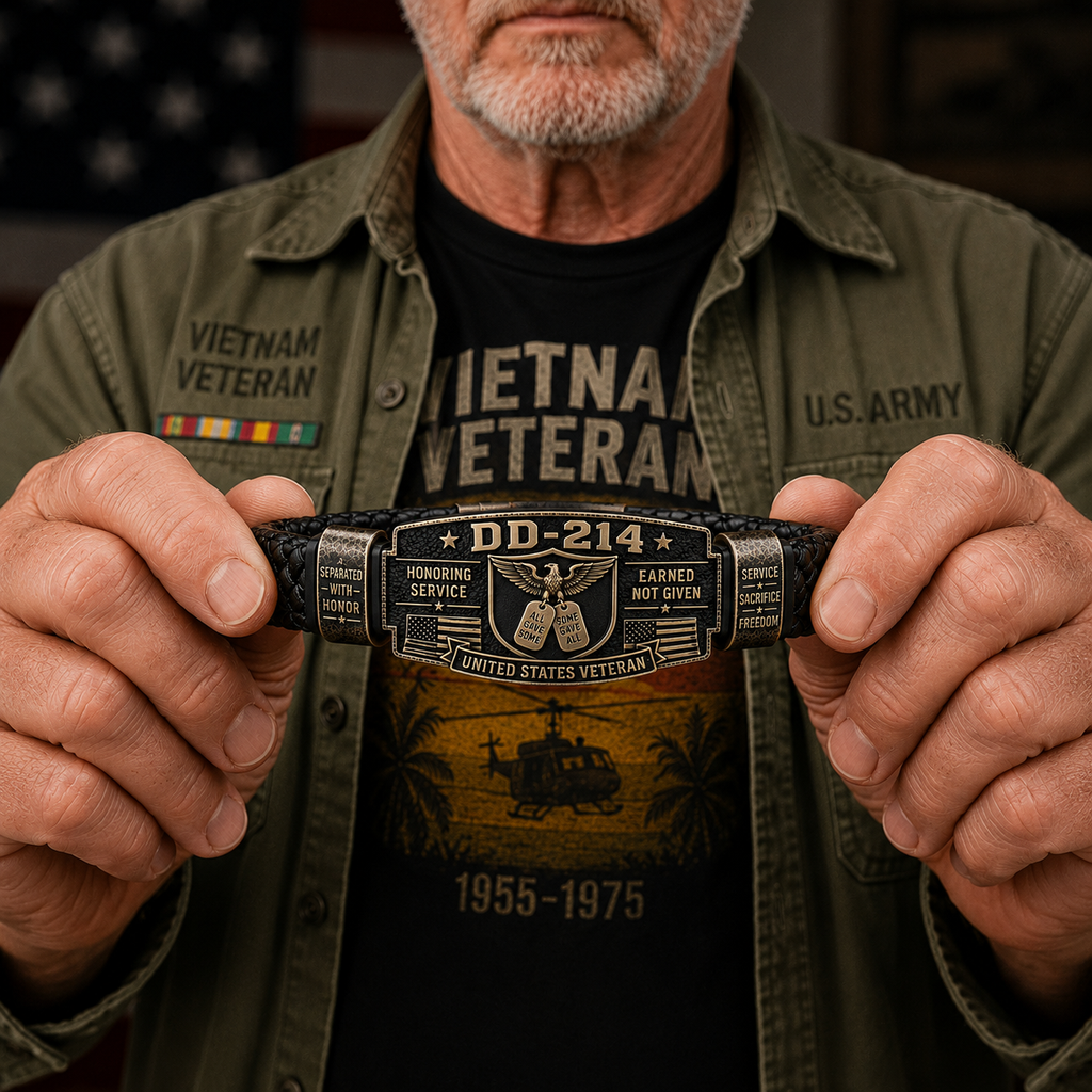 🎖️DD-214 Veteran Honor Bracelet - Handmade By VETERAN