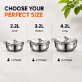 304 Stainless Steel Stovetop Deep Fryer Pot – With Thermometer