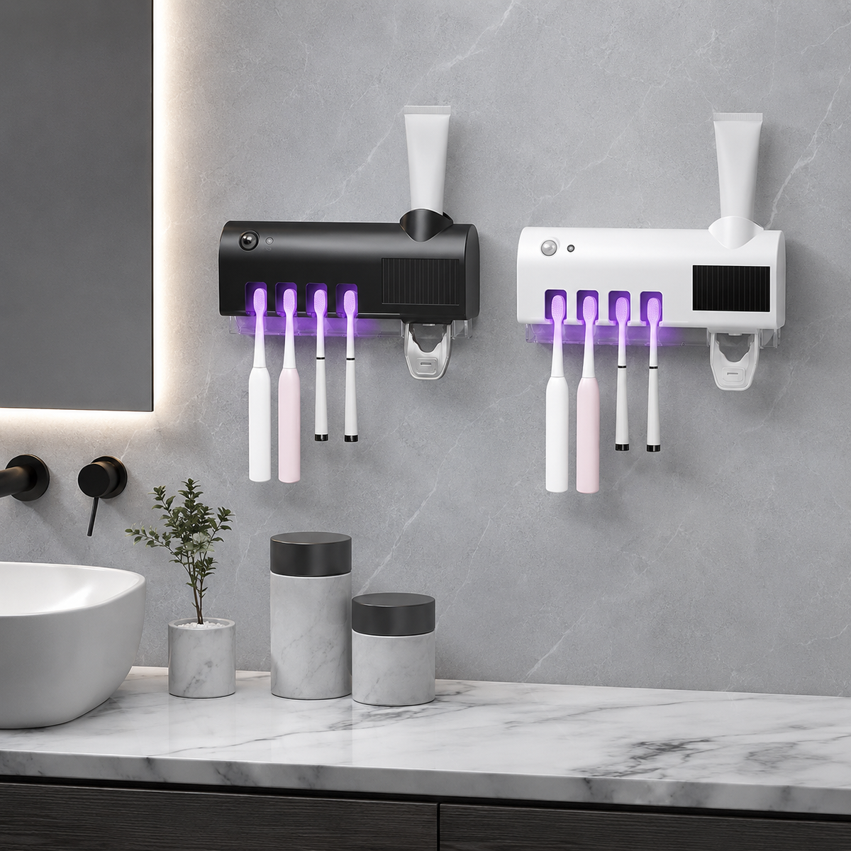 Smart UV-C Toothbrush Sanitizer with Automatic Sensor