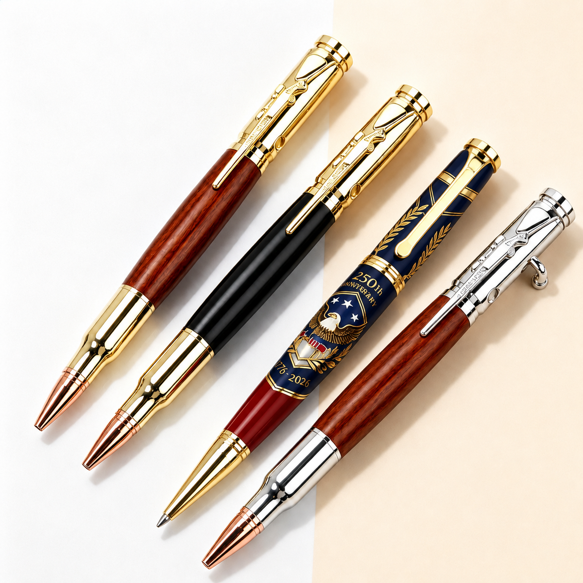 🖊Handcrafted by Jake Wilson 🖊 Bolt-Action Wooden Pen™ | Real Wood & Precision Metalwork