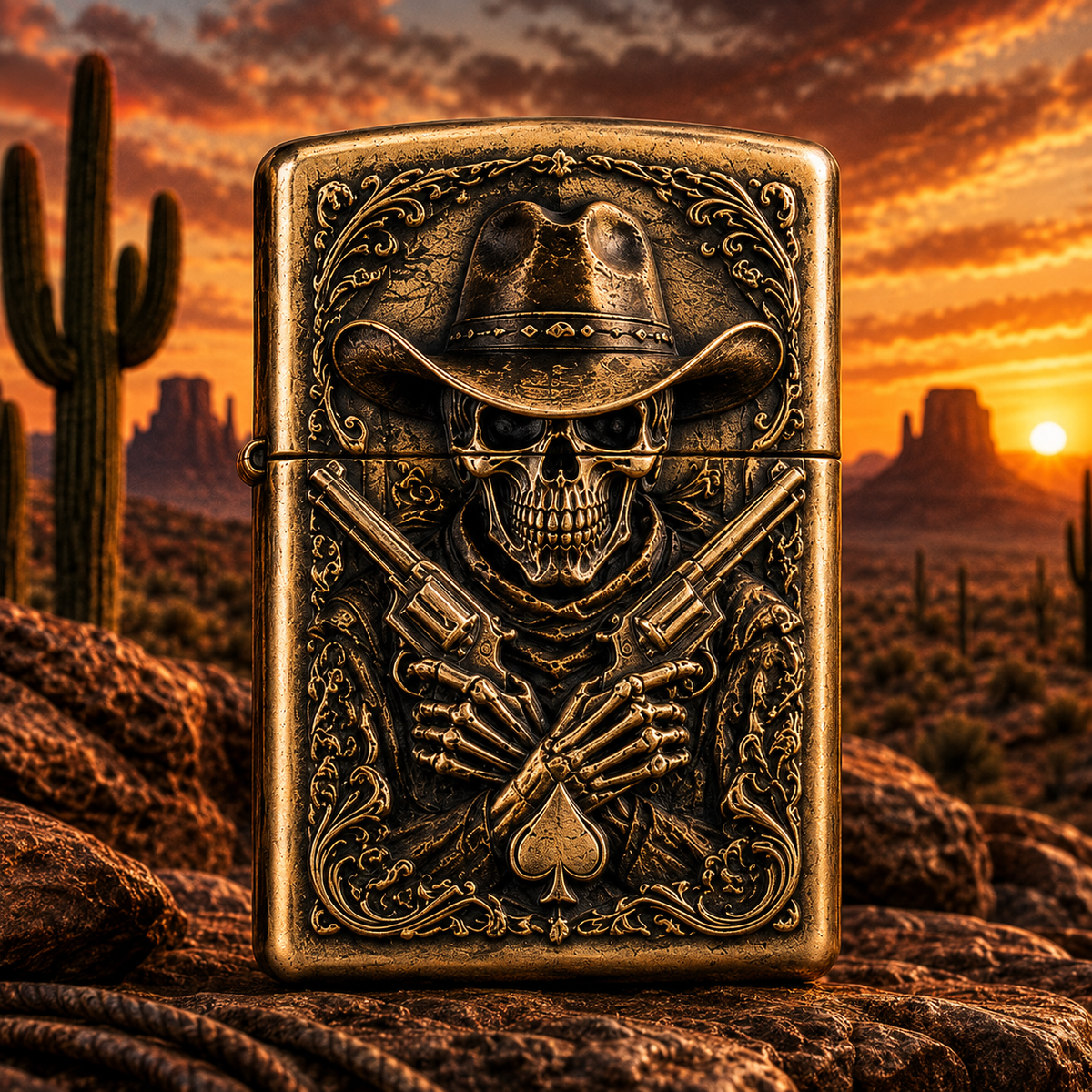 Skeleton Cowboy | Vintage Collector Lighter