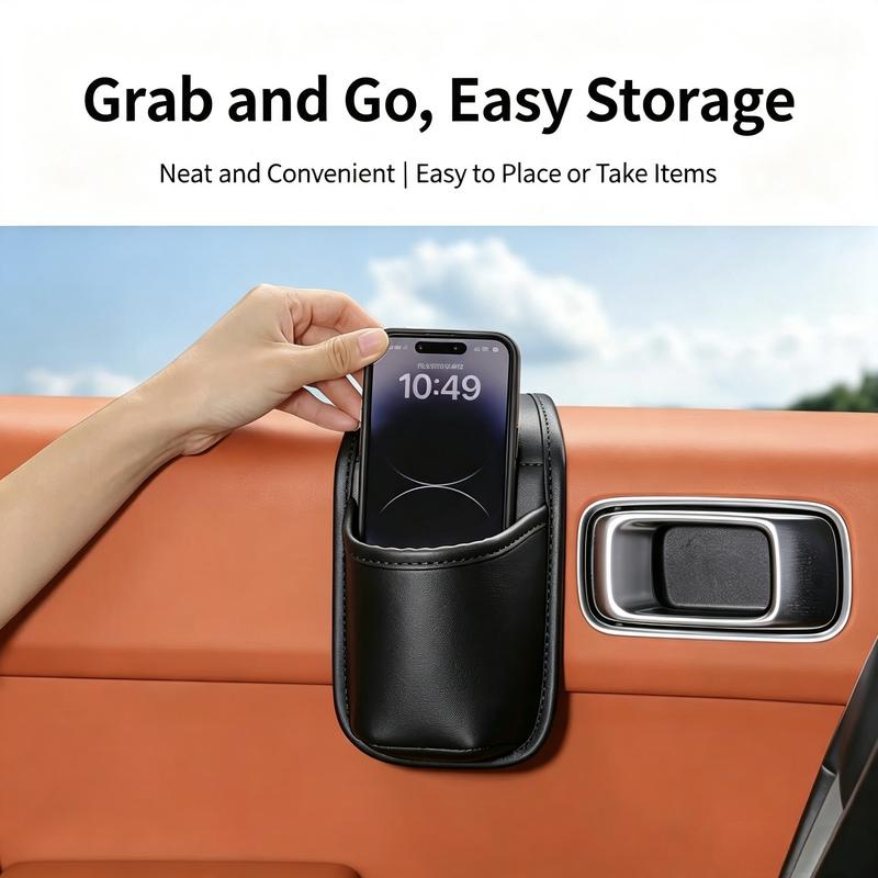 👜Leather Door Side Organizer For Phones, Keys & Everyday Essentials📱