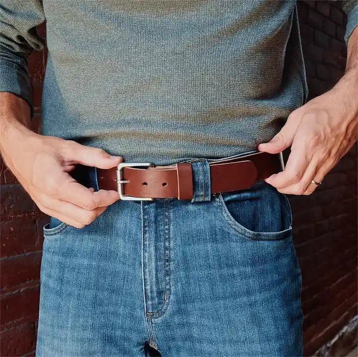 🔥100% Handmade Full-grain Buffalo Leather Belt (Daniel Brooks 𝐇𝐚𝐧𝐝𝐦𝐚𝐝𝐞®) - BUY 2 FREE SHIPPING