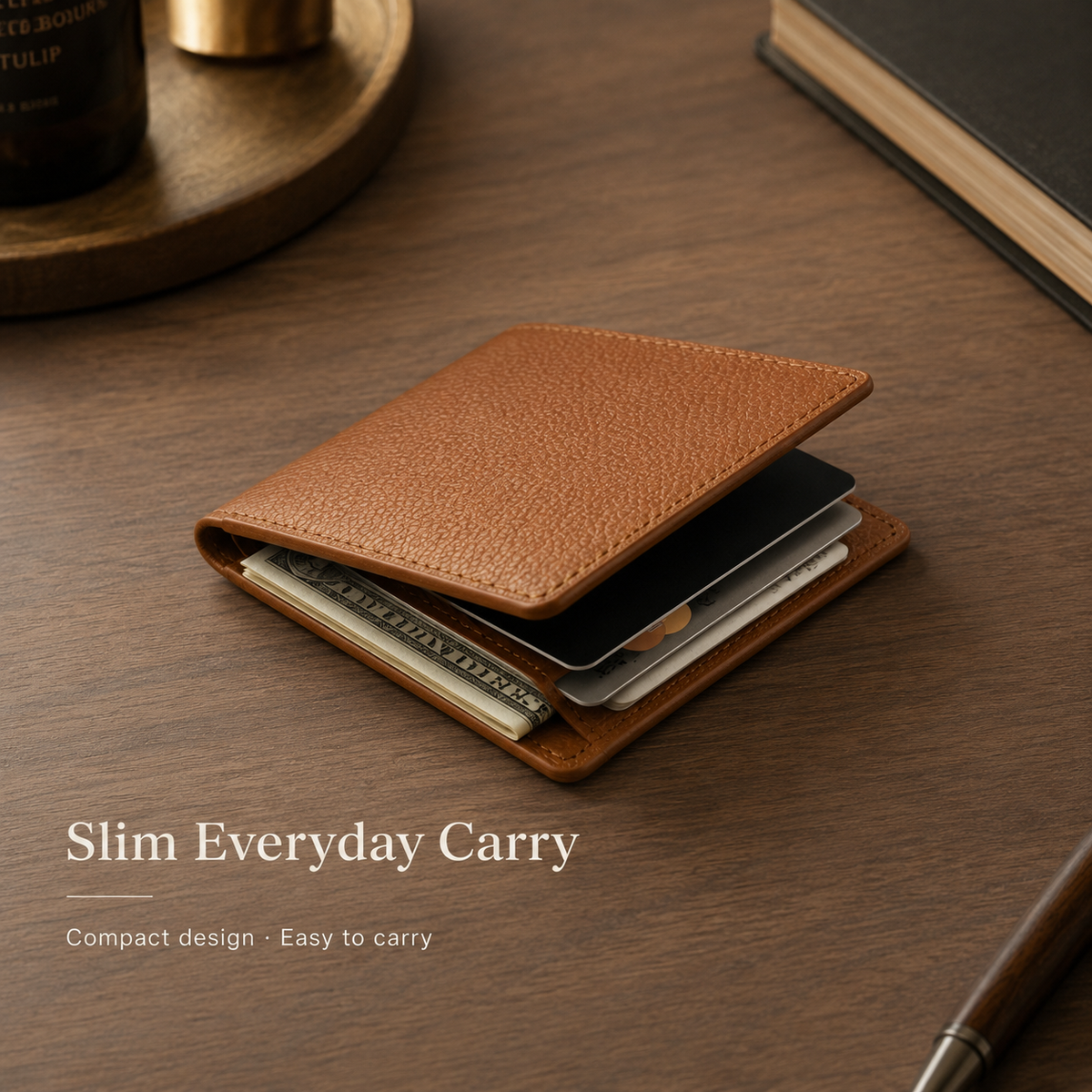 🔥-100% Handmade Full-Grain Leather Wallet (Daniel Brooks 𝐇𝐚𝐧𝐝𝐦𝐚𝐝𝐞) - BUY 2 FREE SHIPPING