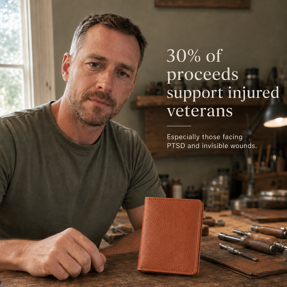 🔥-100% Handmade Full-Grain Leather Wallet (Daniel Brooks 𝐇𝐚𝐧𝐝𝐦𝐚𝐝𝐞) - BUY 2 FREE SHIPPING