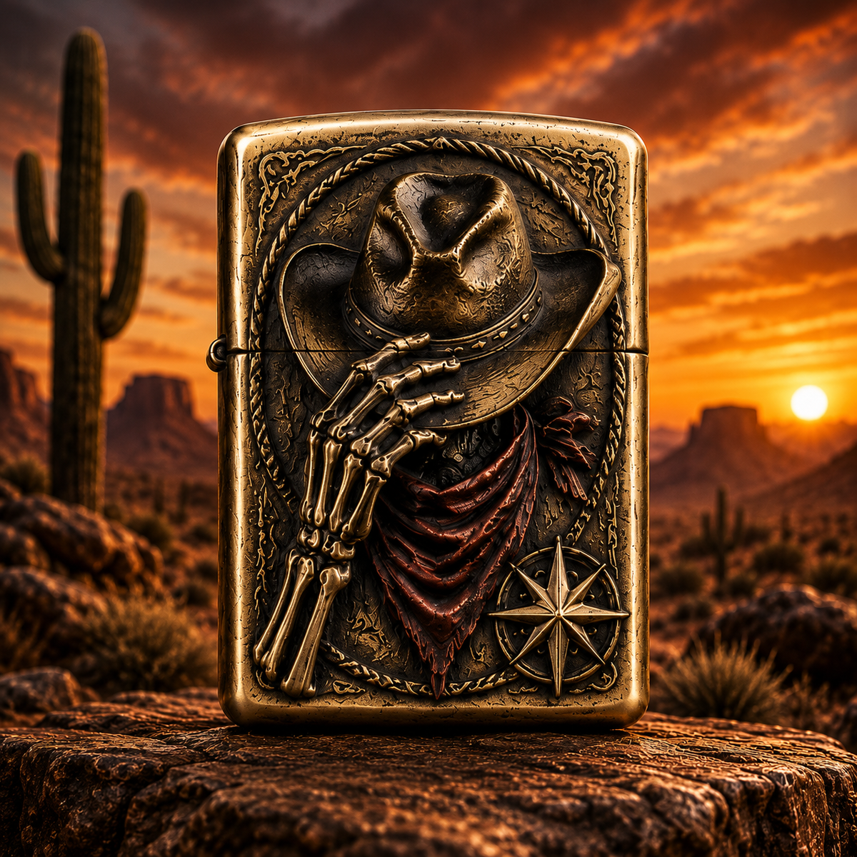 Skeleton Cowboy | Vintage Collector Lighter