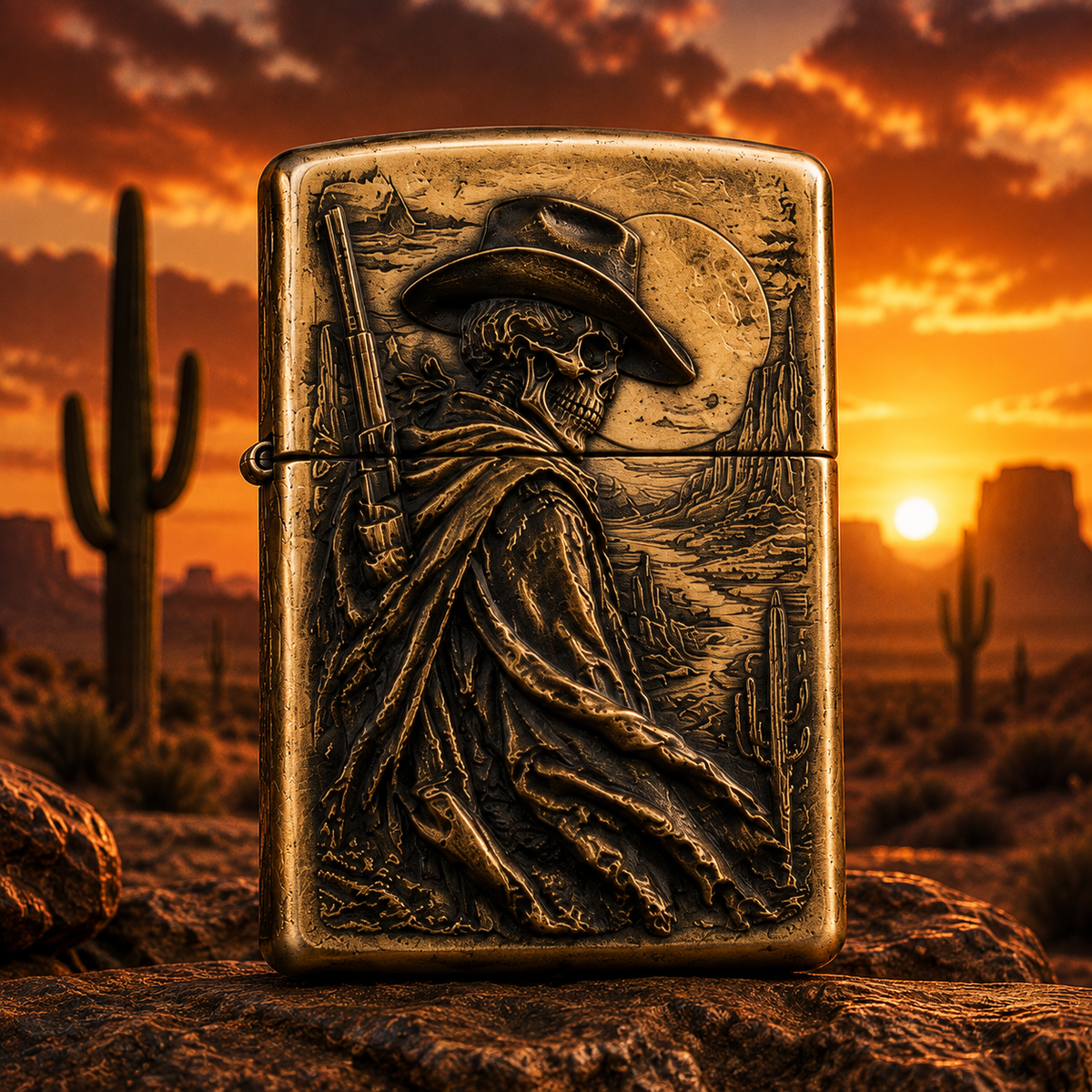 Skeleton Cowboy | Vintage Collector Lighter