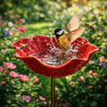 Wravion™ 🌟Last Day Promotion🎁Handmade Metal Flower Garden Stake Bird Bath