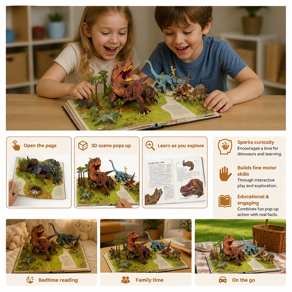 Interactive 3D Pop-Up Dinosaur Encyclopedia