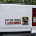 🇺🇸 Gulf War Veteran 3D Raised Metal Car Emblem — Honoring Desert Storm 1990–1991