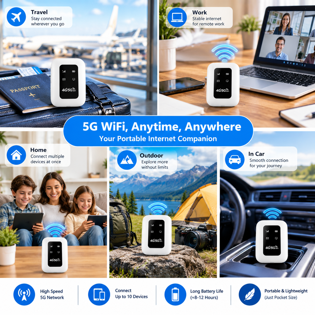 [Global Coverage, Free for Life] Boundless Portable Wi-Fi– 🛡️, No Contract, No Hidden Costs