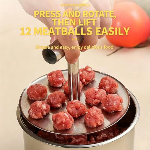 Upgrade 6/12 Ball Manual Meatball Maker Tool | Stainless Steel Meatball Making Mold | Home Kitchen Cooking Tool