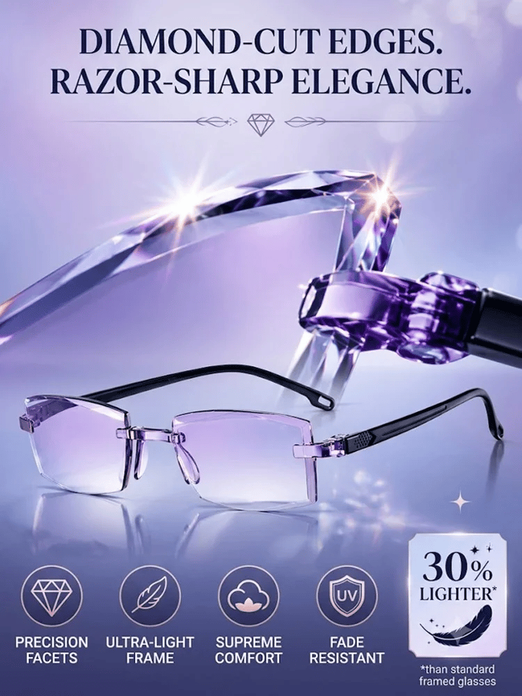 Regain Your Youthful Vision-Smart Zoom Diamond-Cut Reading Glasses
