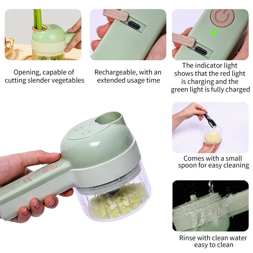 ⚡ Elorysa™ 4-in-1 Electric Vegetable Chopper — Prep Meals in Seconds
