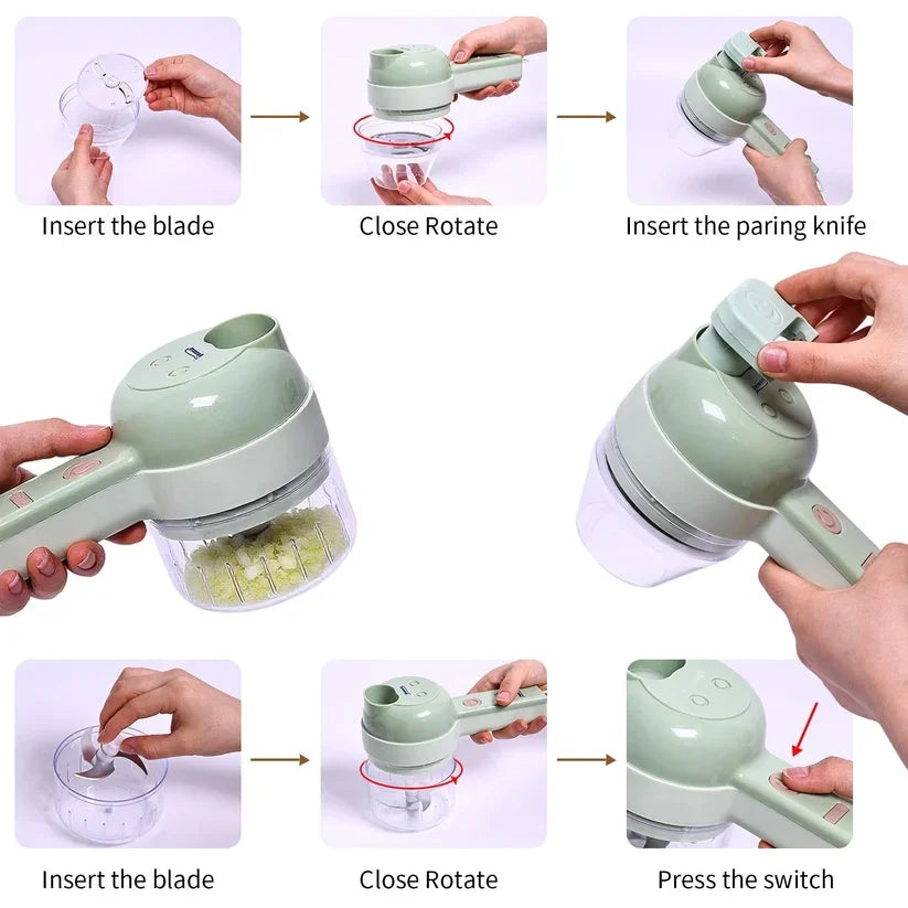 ⚡ Elorysa™ 4-in-1 Electric Vegetable Chopper — Prep Meals in Seconds