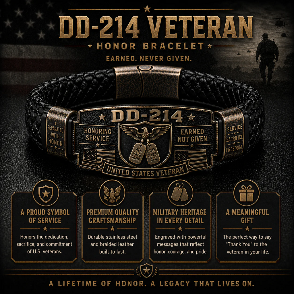 🎖️DD-214 Veteran Honor Bracelet - Handmade By VETERAN