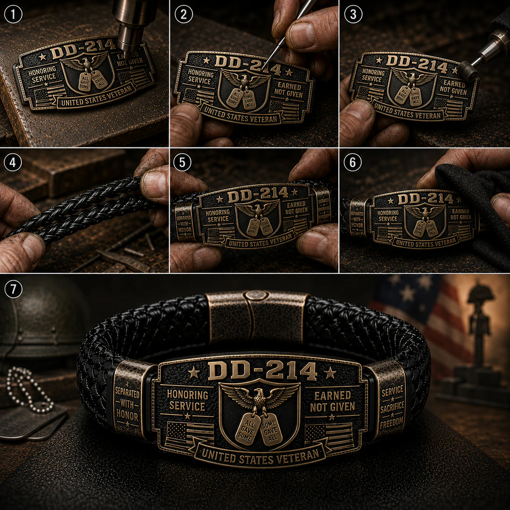 🎖️DD-214 Veteran Honor Bracelet - Handmade By VETERAN
