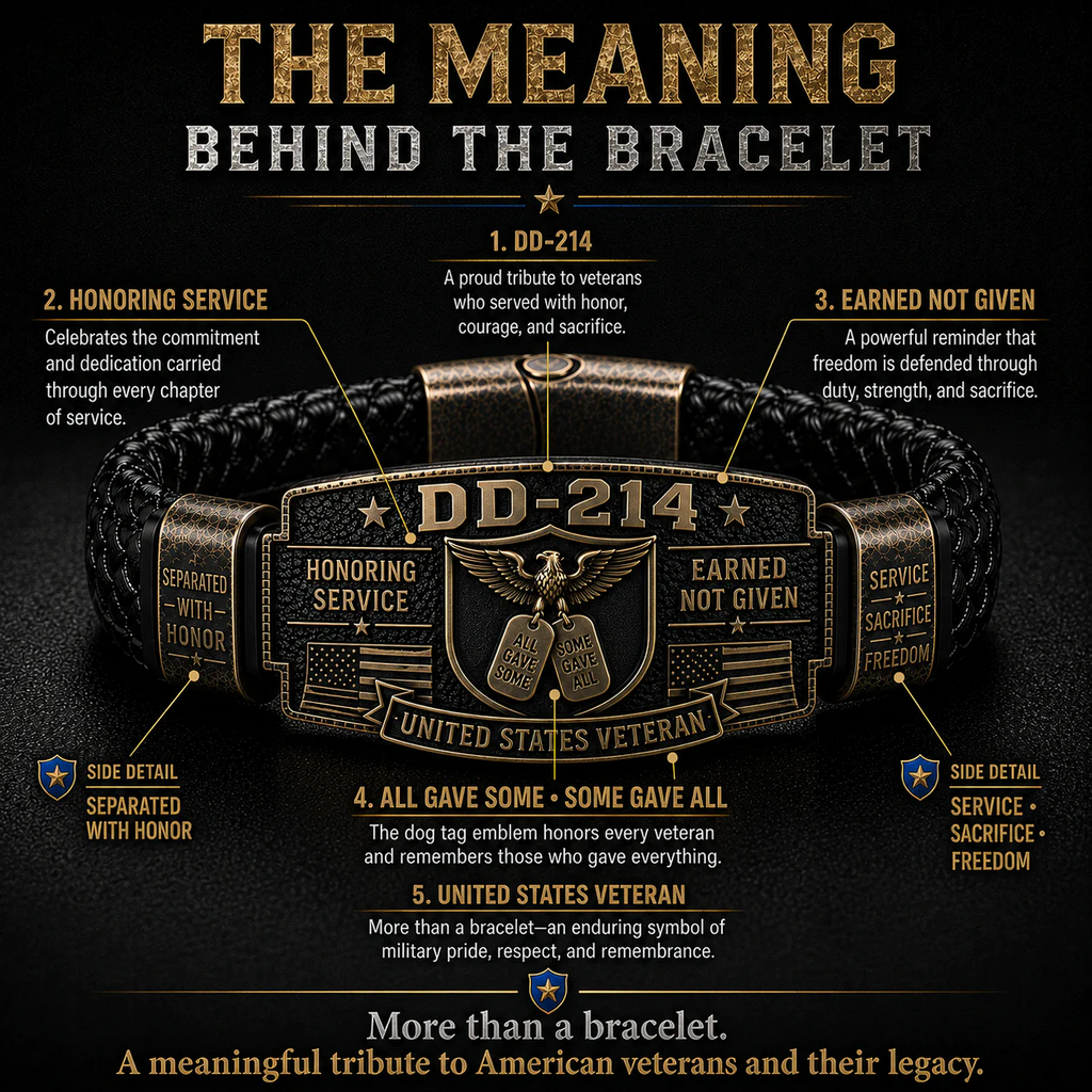 🎖️DD-214 Veteran Honor Bracelet - Handmade By VETERAN